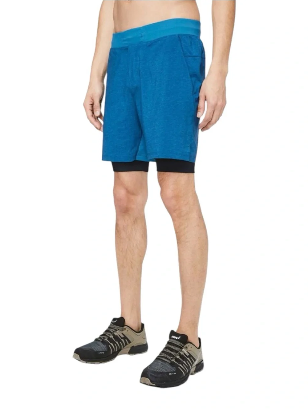 Lululemon T.H.E. Short 7" Nulux Liner Heathered Vivid Aqua men’s size XXL - Picture 2 of 10